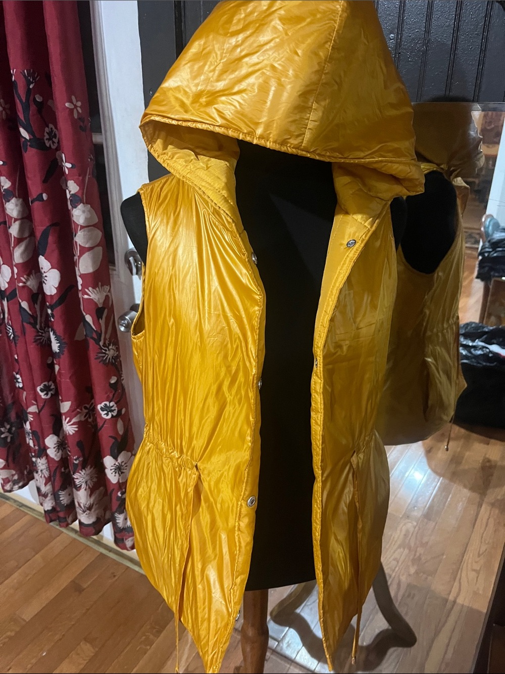 Marc New York Yellow Hooded Puffer Vest
